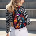 thumbnail image 5 of Easygdp Rock Skull Singer for Durable Canvas Laptop Backpack - Adjustable Shoulder Strap, Large Capacity, Fits 15-17in Laptops, for School, Work, Travel-Medium, 5 of 5