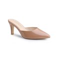 thumbnail image 1 of BLISSFUL STEP Mules à Talons Aiguilles à Bout Pointu pour Femmes Nude 8, 1 of 8