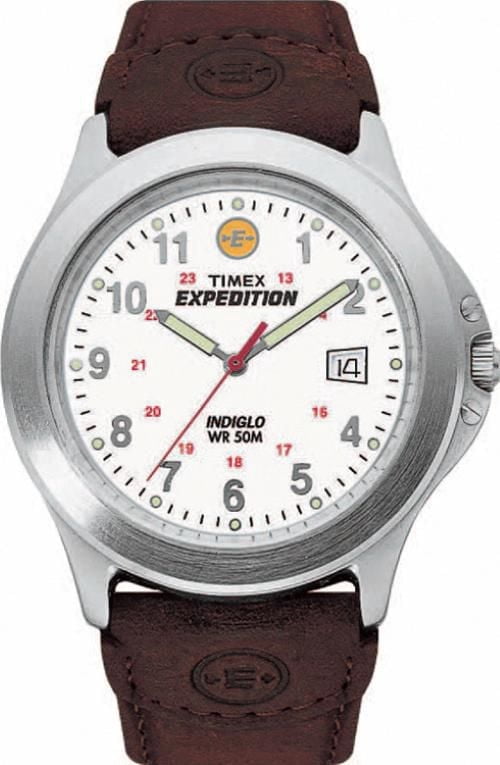 Timex® Expedition® Metal Field Leather Strap Watch