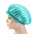 thumbnail image 2 of Imitation Silk Lace Round Cap Sleeping Cap Chemotherapy Cap Beauty And Hairdressing Cap Extra Large Reversible Adjustable Satin Cap Sleeping Curly Natural Hair, 2 of 6