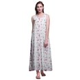 thumbnail image 1 of Bimba Robe de Nuit en Rayonne pour Femmes Maxi Imprimée Tenue de Sommeil Robe de Nuit-3x, 1 of 5