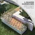 thumbnail image 4 of Outsunny Bac de Jardin Surélevé en L en Acier Galvanisé Vert, 4 of 10