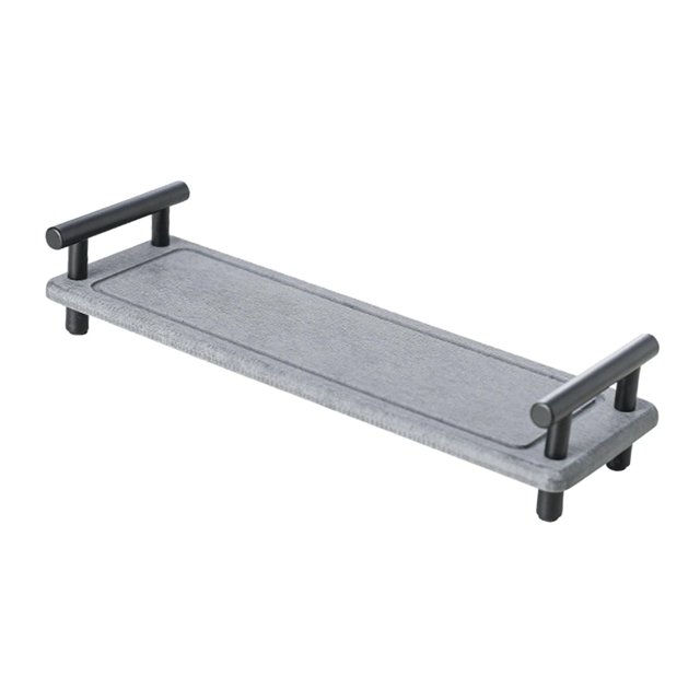 Bathroom Sink Organizer, Fast Drying Sink Tray Versatile Simple Decorative Tidy dark gray black