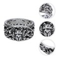 thumbnail image 4 of MasteelfCA 1Pc Man Delicate Ring Masculine Hand Jewelry Ring Man Ring Foxes Ring Decor, 4 of 7