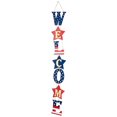 thumbnail image 1 of Americana Fourth of Party Welcome Hanging Vertical Sign Decoration, 1 of 6