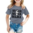 thumbnail image 1 of T-Shirts d'Été pour Filles, Imprimé Lettres, Manches Courtes, Basiques, Col Rond, Taille 10-11T, 1 of 4