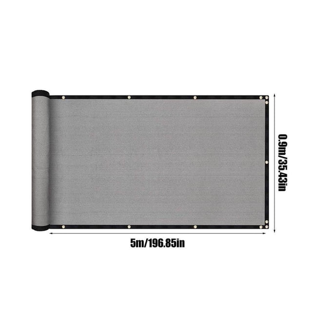 Filet d'Ombrage pour Balcon Écran d'Intimité de Balcon Couverture de Remplacement Anti-Soleil Rafraîchissant Résistant aux Intempéries Clôture Pare-Vent pour Extérieur Cour Arrière Patio Gris Pâle