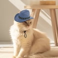thumbnail image 3 of Chapeau de Cowboy pour Chat pour Jeu Intérieur Extérieur - Titre d'Accessoire pour Animal de Compagnie pour Halloween Carnaval Fête Western Jeu de Rôle, 3 of 4