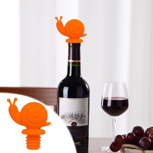 Yhmxh Gadgets de Cuisine, Maison et Cuisine, Petit Escargot Bouchon de Bouteille de Vin Bouchons Réutilisables Étanches Mignons Décoratifs Bouchon de Bouteille Bouchon de Vin Rouge