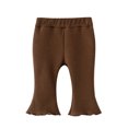 thumbnail image 1 of WEAIXIMIUNG Baby Pants 0-3 Months White Children Kids Toddler Baby Girls Ribbed Solid Ribbed Plaid Ruffled Pants Trousers Leggings Outfits Clothes, 1 of 3
