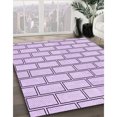 thumbnail image 3 of Ahgly Company Tapis d'Intérieur Rectangulaire Transitionnel Lavable à la Machine, Lilas Violet Riche, 7 Pieds x 9 Pieds, 3 of 7