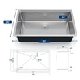thumbnail image 1 of AKDSteel Évier de Cuisine Encastré en Acier Inoxydable 304 pour Designs de Cuisine Modernes, 1 of 6