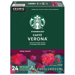 Starbucks Caffe Verona Dark, K-Cup For Keurig Brewers, 24 Count (Packaging May Vary) Packaging May Vary