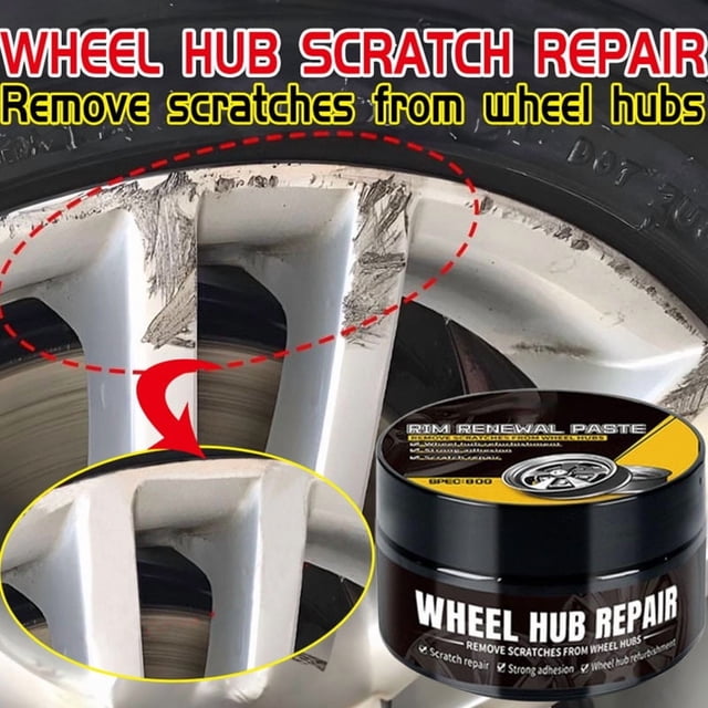 Cagogo under $5 Wheel Scratch Repair, Car Wheel Scratch Repair Polish 80g, Alloy Wheel Restoration Kit with Sponge, Automotive Rim Scratch Remover, High-Gloss Metal Polisher for Vehicle Rims