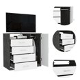 thumbnail image 4 of TUHOME Peru 4 Drawer Dresser - White / Ash Engineered Wood - For Bedroom, 4 of 7