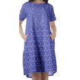 thumbnail image 3 of Moomaya Printed Loose A-Line Dress With Pockets Short Sleeve Dresses Women, 3 of 4