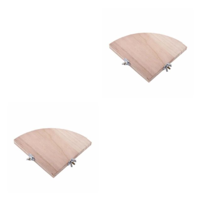 Baohd Bird Platforms Fan Shape Birds Cage Perches Perch Stand Rack Toy for Parrot Small Animals Exercise Toys Supply 10*10cm 2Set
