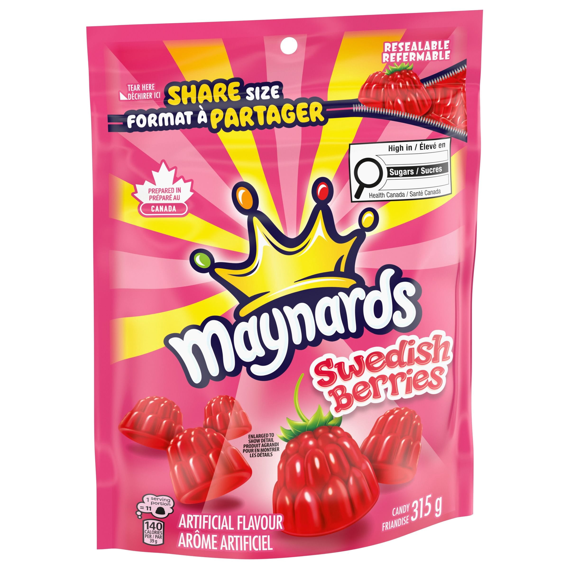 Maynards, Swedish Berries Candy, Gummy Candy, Sharing Size