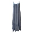 thumbnail image 4 of Gspmoly Robes d'Été pour Femmes, Robe Maxi d'Été pour Femmes Décontractée Bohème Sans Manches à Bretelles Spaghetti Smockée à Volants Longue de Plage pour le Soleil Robes de Soirée pour Femmes Liquidation, 4 of 4