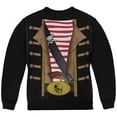 thumbnail image 1 of Halloween Pirate Costume Black Youth Sweatshirt, 1 of 1