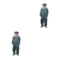 thumbnail image 3 of Ruiboury Durable And Essential Gear Beekeeping Suit Lightweight And Universal Easy To Ventilated Jacket For Beekeeper gray camo L 2Set, 3 of 6