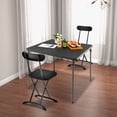 thumbnail image 4 of Patiojoy Folding Camping Table Portable Picnic Table with All-Weather HDPE Tabletop Metal Frame & Carry Straps Gray, 4 of 9