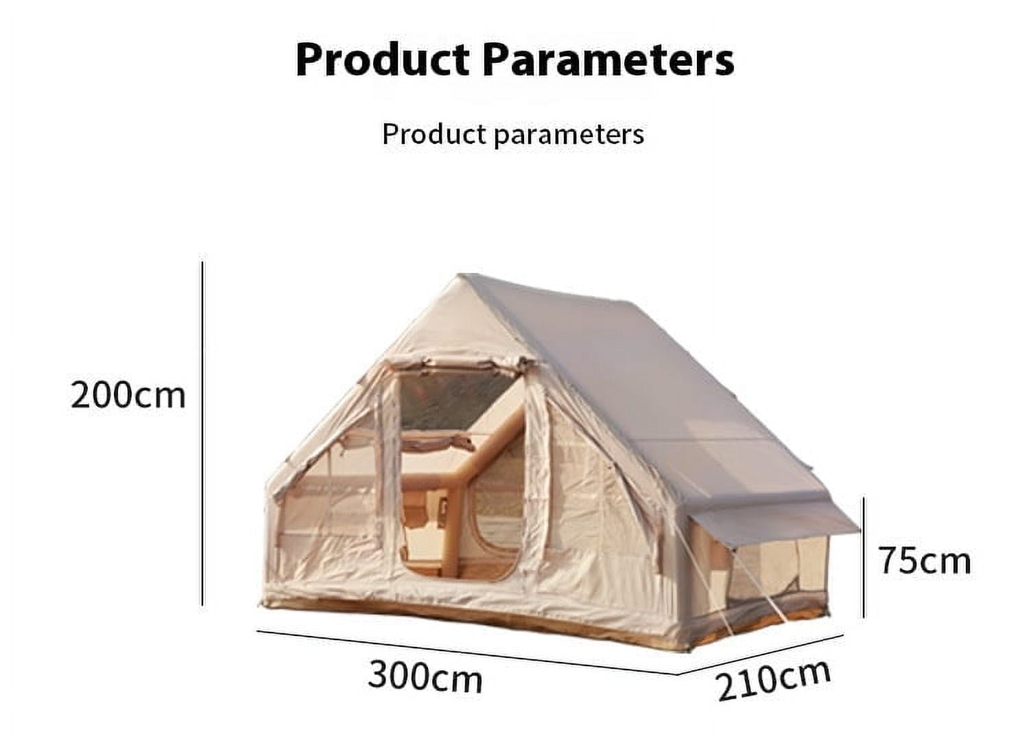 Inflatable Tent Family Camping Luxury TentOutdoor camping tent thickened ridge 3-4 people automatic inflatable tent