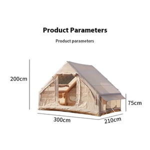 Tente gonflable camping familial luxe TentOutdoor tente de camping épaisse crête 3-4 personnes tente gonflable automatique