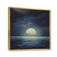 thumbnail image 2 of Designart Super Lune sur la mer II ART MURAL À CADRE FLOTTÉ, 2 of 4