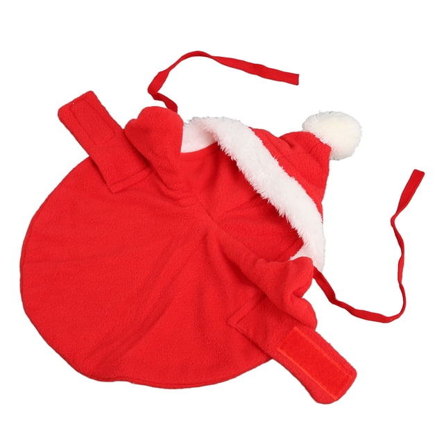 Pet Christmas Cloak, Hair Protection Cute Soft Fabric Dog Cape Clothes Skin Friendly Hooded For Cat For Outdoor Red XS