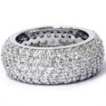 thumbnail image 1 of Women's 3 1/2ct Pave Diamond Eternity Ring Solid 14K White Gold, 1 of 2