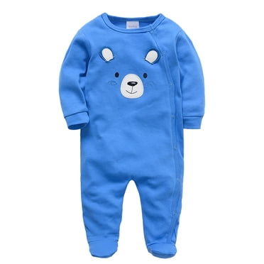 Pisexur Barboteuses pour Bébés Garçons Filles Manches Longues Col Rond une Pièce Barboteuse Tout-Petit Coton Vêtements Bébé Fille Nouveau-Né Unisexe Vêtements Nourrisson Combinaisons 0-12 Mois