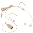 thumbnail image 2 of Bgsha Beige Double Earhook Headset Mic Headworn Microphone 3.5mm 3 Pin 4 Pin XLR Plug, 2 of 9