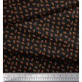 thumbnail image 2 of Soimoi Cotton Poplin Fabric French Horn Musical Instrument Decor Fabric Printed Yard 42 Inch Wide, 2 of 3