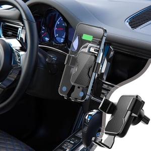 ZZkhGO Phone Holder, Car Phone Mount Bracket, Adjustable Clamp Arm for Dashboard Air Vent Installation