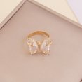 thumbnail image 3 of Bague Ajustable Papillon Couleur Unie Créative pour Femmes avec Ouverture, 3 of 8