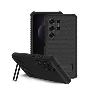 onn Magnetic Compatible Rugged Phone Case with Kickstand for Samusung Galaxy S26 Ultra - Black