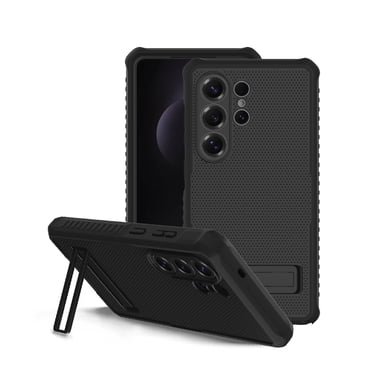 onn Magnetic Compatible Rugged Phone Case with Kickstand for Samusung Galaxy S26 Ultra - Black