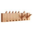 thumbnail image 1 of Siruishop Wall Mounted Coat Rack, Flip Down Wall Hook Rack, Decorative, Entryway Coat Rack Wood color 8 key, 1 of 8