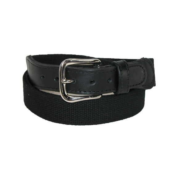 Boston Leather Ceinture en Toile de Coton avec Languettes en Cuir (Hommes)