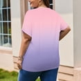 thumbnail image 5 of Xdegoge T-Shirts à Manches Courtes Grande Taille Été, T-Shirts Mode Unis Oversize en Coton, Tunique Décontractée à Col Rond, Vêtements Mignons, Camisetas Mujer, Commande Actuelle Rose G, 5 of 5