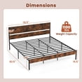 thumbnail image 3 of Costway King Size Bed Frame with Wooden Headboard Under-Bed Storage No Box Spring Needed, 3 of 10