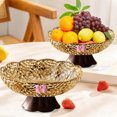 thumbnail image 1 of RKSTN Fruit Plates 9.84 Inches Fruit Plates High Value Lights Pitches Fruit Plates Household Living Room Coffee Table Candy Plates Upscale Snack Plates Placement Plates, 1 of 5