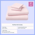 thumbnail image 4 of Mainstays Kids 220TC Cotton Chambray Pink Double, 4 Piece Sheet Set, 4 of 8