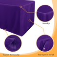 thumbnail image 4 of ORUYROP 2 Pack Table Clothes for 4 Foot Rectangle Tables-Water Resistant Washable Fabric Polyester Rectangle Table Cover Protector for Wedding, Banquet and Trade Shows, 48L x 24W x 30H Inches,, 4 of 7