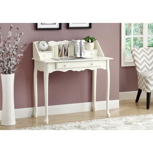 Monarch Specialties Bureau d'ordinateur, Bureau à la maison, Ordinateur portable, Tiroirs de rangement, 36"l, Travail, Bois, Blanc, Traditionnel