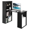 thumbnail image 1 of Costway Computer Desk Writing  Workstation Office w/6-Tier Storage Shelves Black, 1 of 10