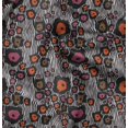 thumbnail image 1 of Soimoi Gray Rayon Crepe Fabric Wild Animal Skin Fabric Prints by Yard 46 Inch Wide, 1 of 6