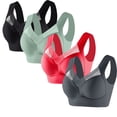 thumbnail image 1 of Timegard 4pc Bras for Women Wireless Comfy Breathable Full Coverage High Support Back Smoothing Everyday Bra, 1 of 6