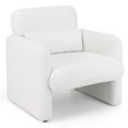 thumbnail image 1 of Costway 1 PCS Chenille Accent Chair with Removable Lumbar Pillow Thick Seat Cushion Backrest, 1 of 9